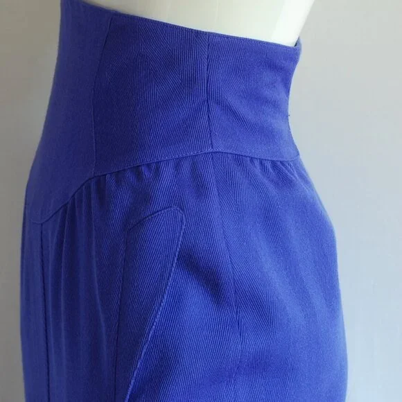 Thierry Mugler Indigo Wool Suit With Metal Accents - Picture 10 of 13